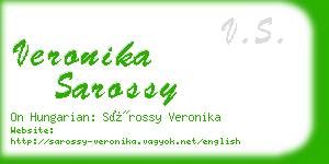 veronika sarossy business card